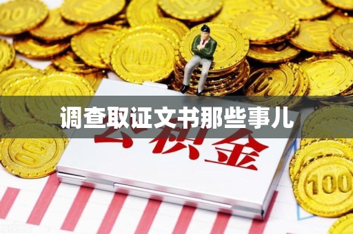 松溪调查取证文书那些事儿