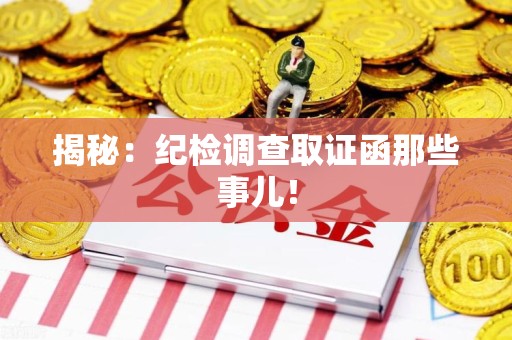 松溪揭秘：纪检调查取证函那些事儿！