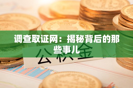 松溪调查取证网：揭秘背后的那些事儿