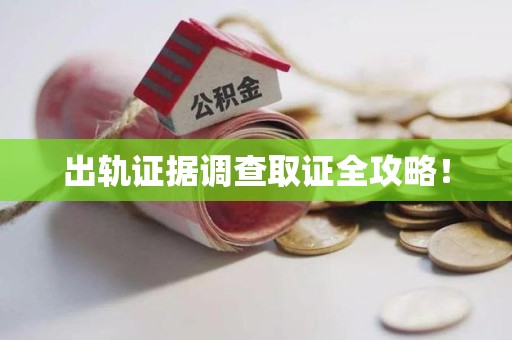 松溪出轨证据调查取证全攻略！