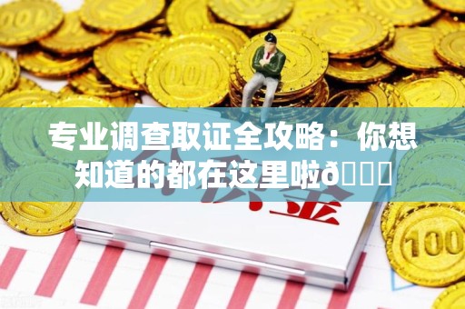 松溪专业调查取证全攻略：你想知道的都在这里啦😉