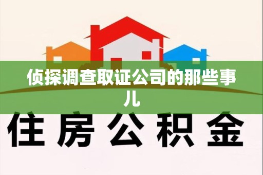 松溪侦探调查取证公司的那些事儿