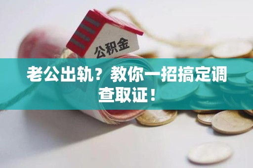 松溪老公出轨？教你一招搞定调查取证！