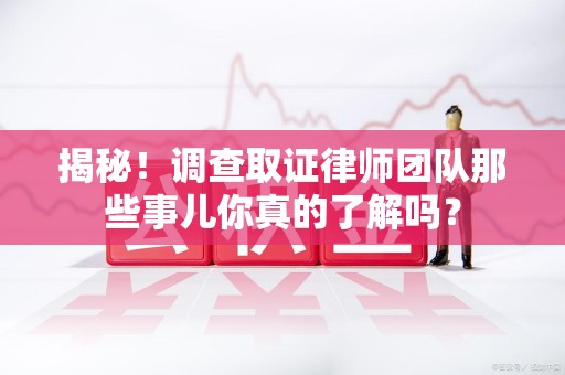 松溪揭秘！调查取证律师团队那些事儿你真的了解吗？