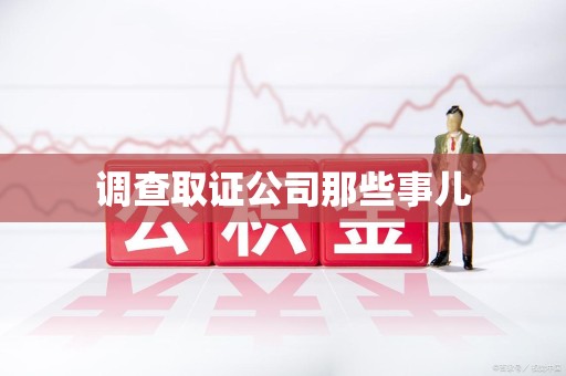 松溪调查取证公司那些事儿