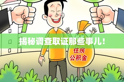 松溪揭秘调查取证那些事儿！
