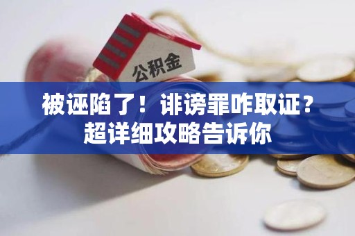 松溪被诬陷了！诽谤罪咋取证？超详细攻略告诉你
