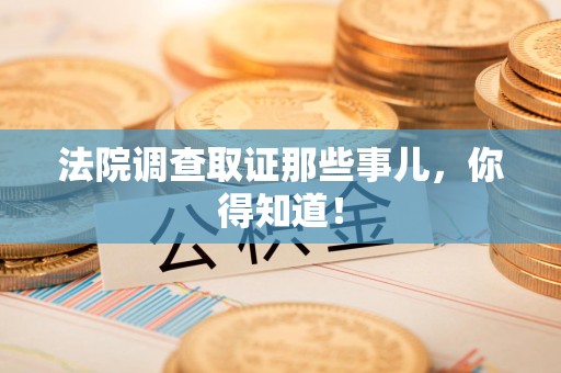 松溪法院调查取证那些事儿，你得知道！