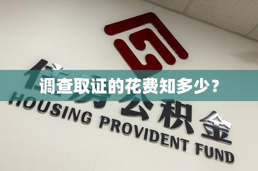松溪调查取证的花费知多少？